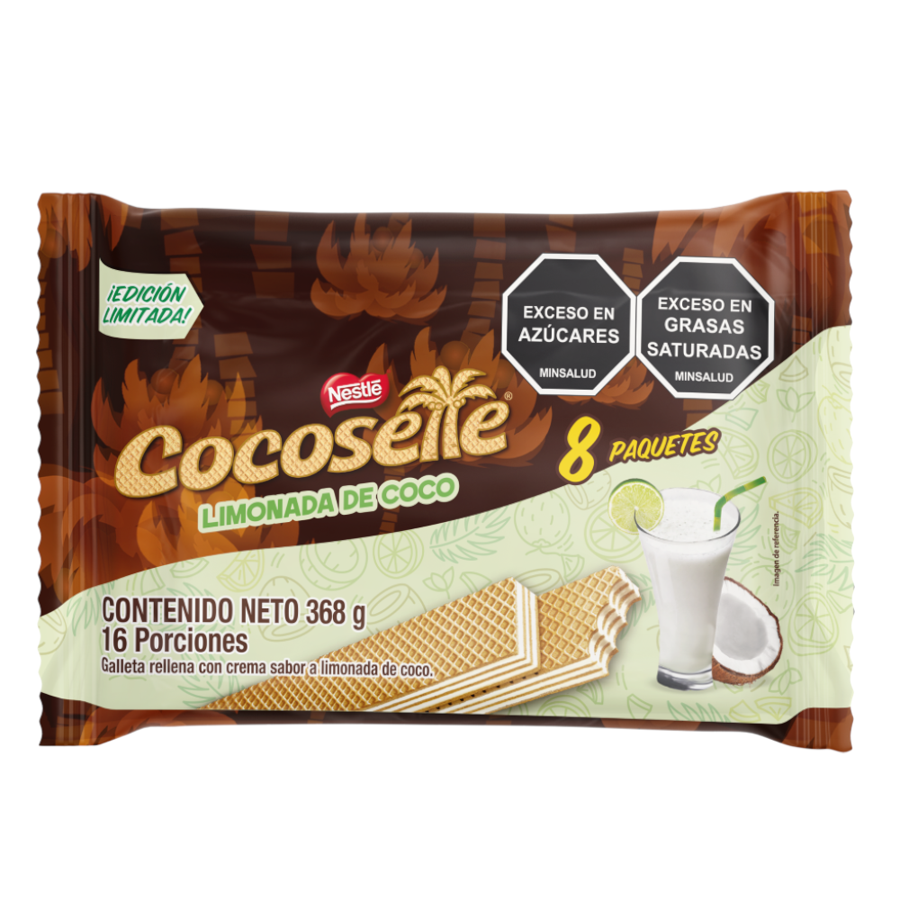 Galleta Cocosette Limonada De Coco Nestle 368Gr 8 Paquetes | SuperBooM